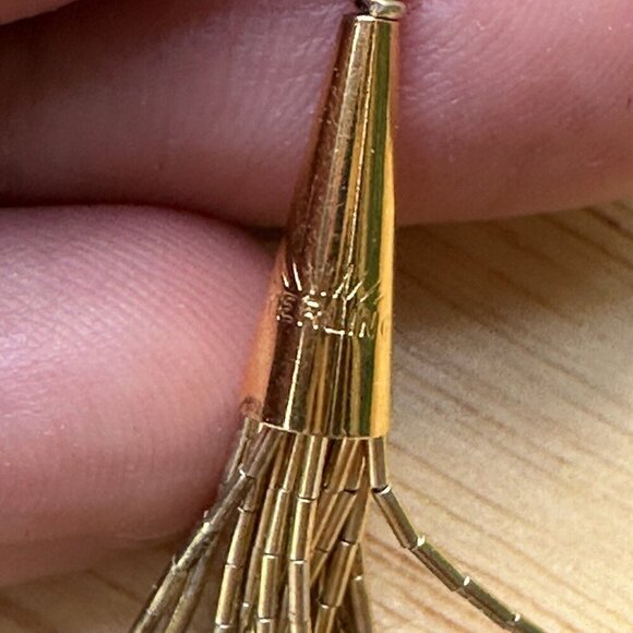 VTG Zuni Liquid Silver‎ Gold Plated Bracelet + Earrings Stamped Sterling & LC - Picture 10 of 12